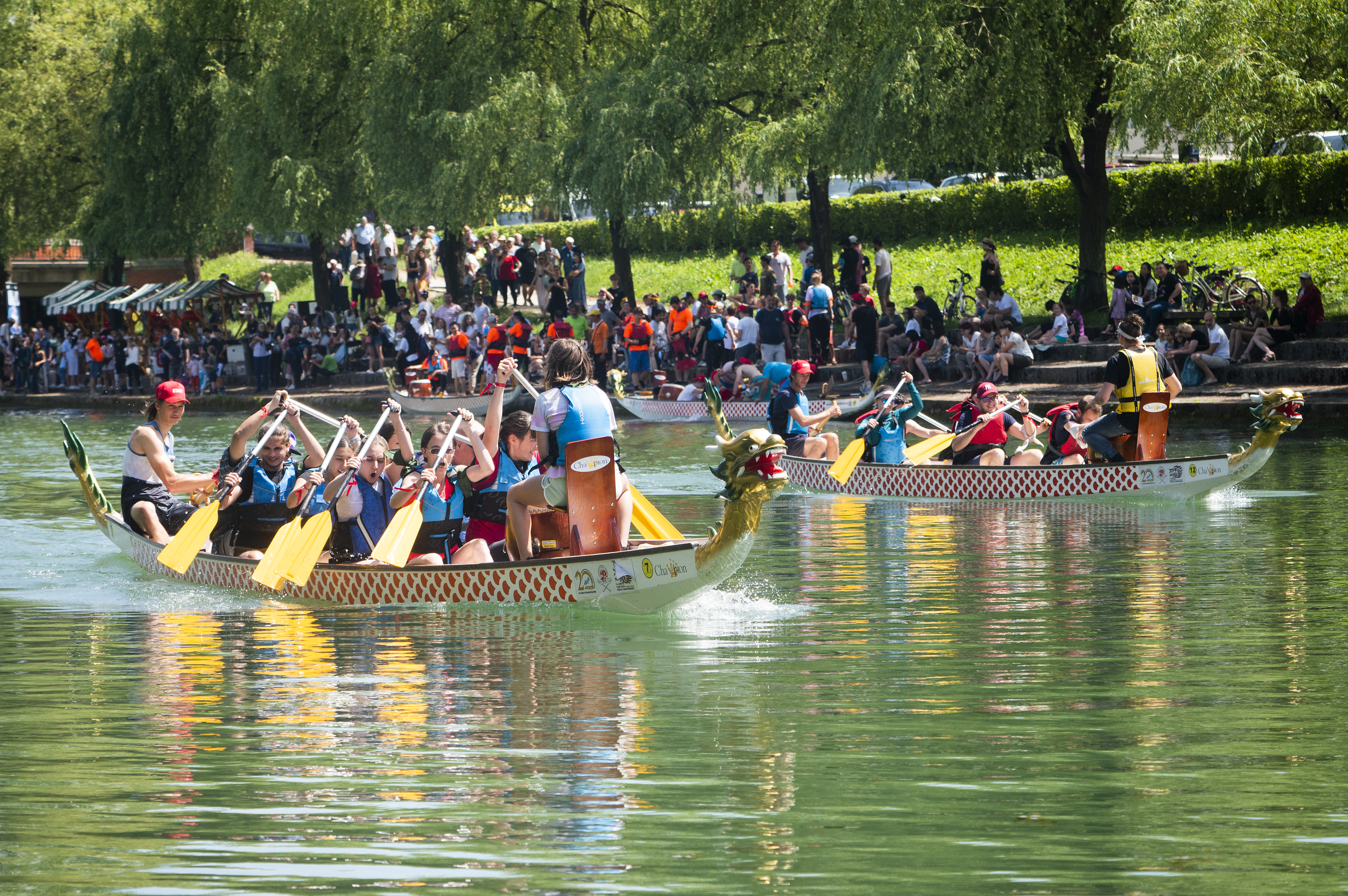 Celebrating Dragon Boat Festival by a Dragon Boat Competition