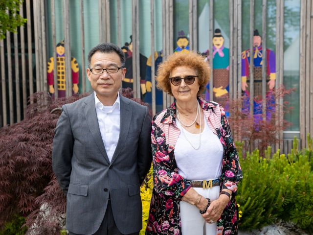 Kitajski veleposlanik HE Wang Shunqing in direktorica Konfucijevega inštituta Ljubljana mag. Danijela Voljč